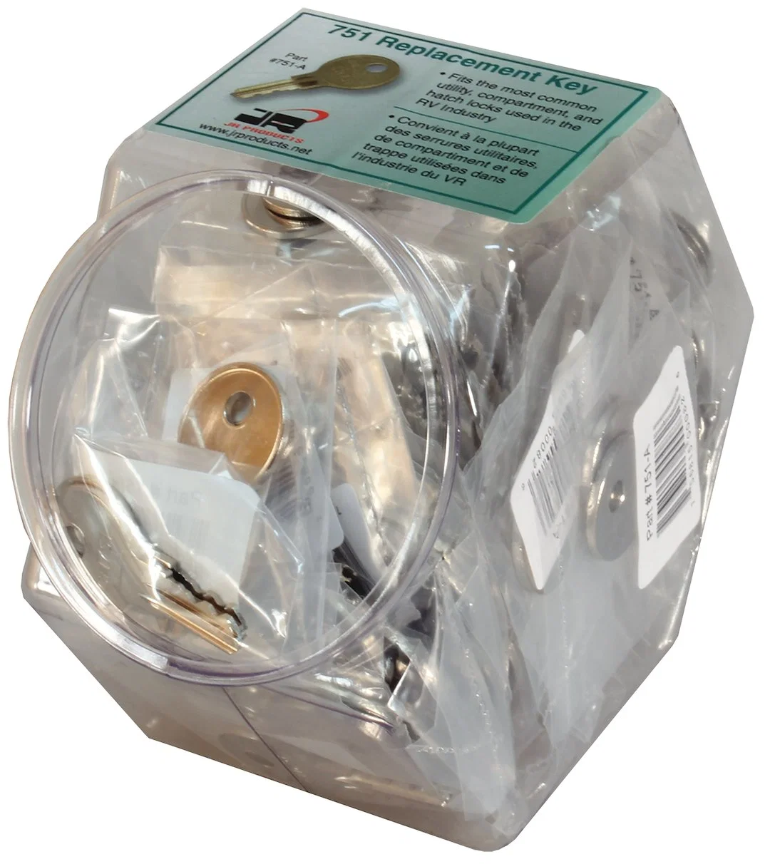 06-00751-D – JR PRODUCTS Point Of Purchase Display, Pack Of 2 Hatch Keys Hex Counter Display Pack Of 75